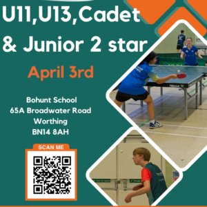 April 3rd 2027 U11, U13 Cadet and Junior 2*